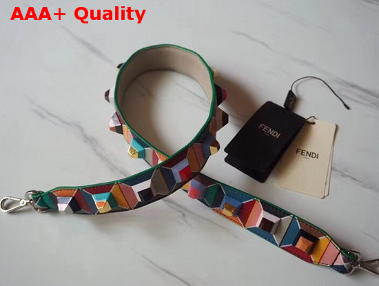 Fendi Strap You Multicoloured Rockstud Leather Shoulder Strap Replica