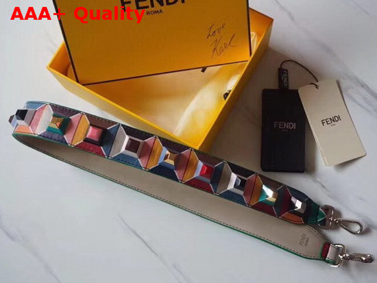 Fendi Strap You Multicoloured Rockstud Leather Shoulder Strap Replica