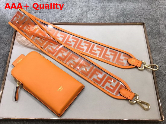 Fendi Strap You PU Shoulder Strap Orange Replica