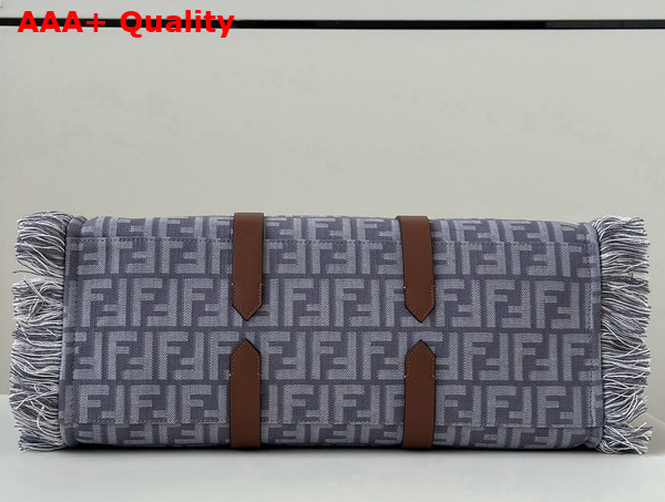 Fendi Summer Tote Blue Denim Effect FF Jacquard Bag Replica