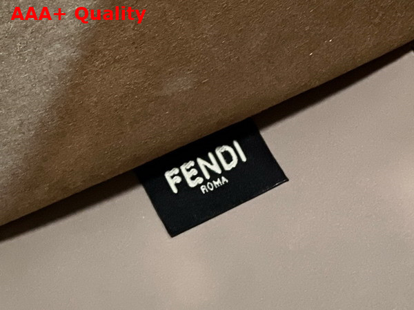 Fendi Sunshine Medium Dove Gray Leather Shopper Replica