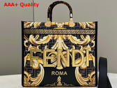 Fendi Sunshine Medium Fendace Printed FF Leather Shopper Multicolor Replica