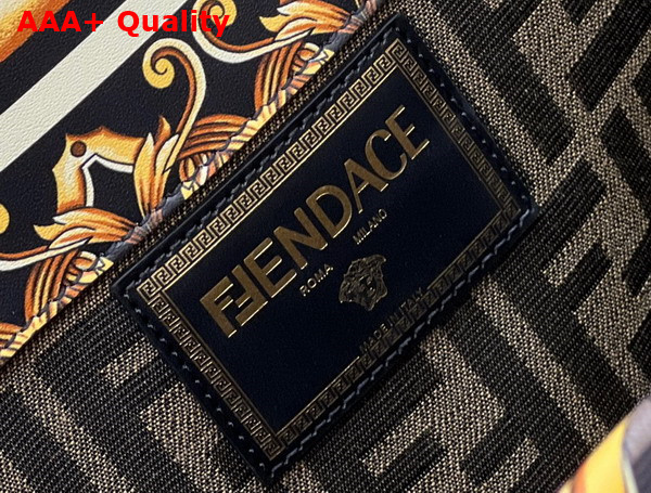 Fendi Sunshine Medium Fendace Printed FF Leather Shopper Multicolor Replica