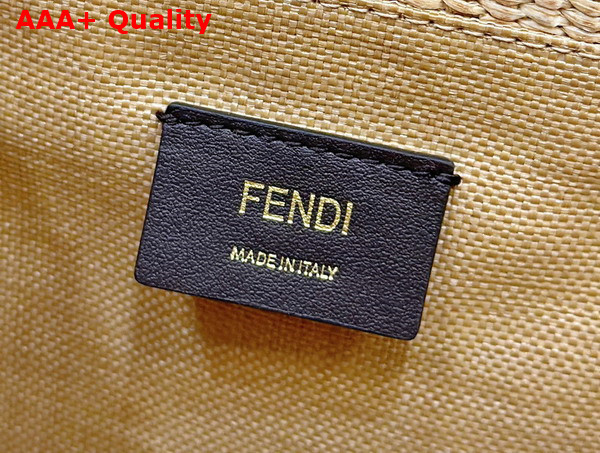 Fendi Sunshine Medium Shopper in Natural Straw Replica
