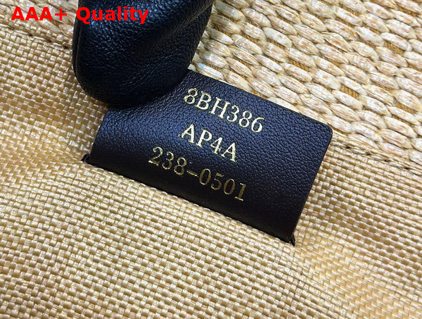 Fendi Sunshine Medium Shopper in Natural Straw Replica