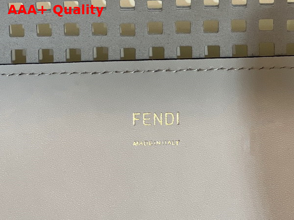 Fendi Sunshine Medium Two Toned Perforated Leather Shopper Replica