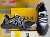 Fendi Tag Sneakers Black Technical Mesh Running Sneakers Replica