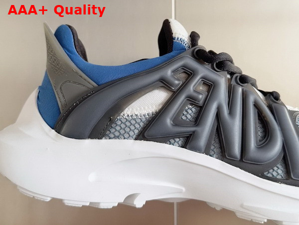 Fendi Tag Sneakers Blue Technical Mesh Running Sneakers Replica