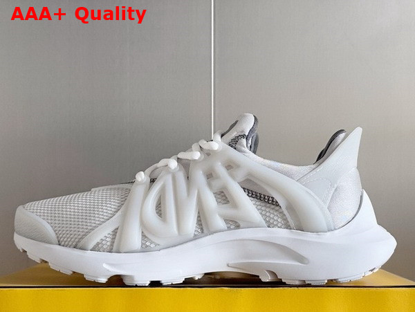 Fendi Tag Sneakers White Technical Mesh Running Sneakers Replica