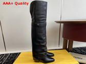 Fendi Thigh Boot in Black Leather Replica