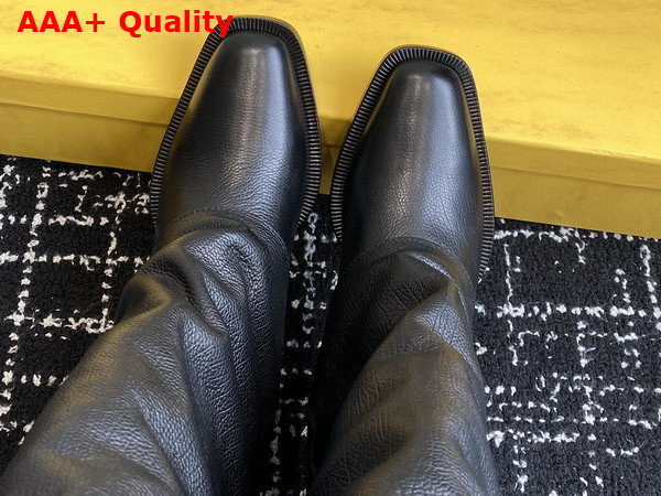 Fendi Thigh Boot in Black Leather Replica