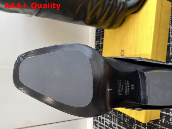 Fendi Thigh Boot in Black Leather Replica