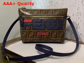 Fendi Toiletry Case Dark Brown Glazed Fabric with FF Motif Replica