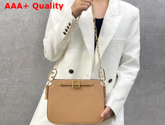 Fendi Touch Beige Leather Bag Replica