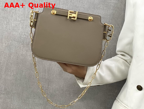 Fendi Touch Gray Leather Bag Replica