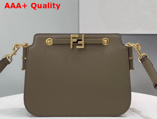 Fendi Touch Gray Leather Bag Replica