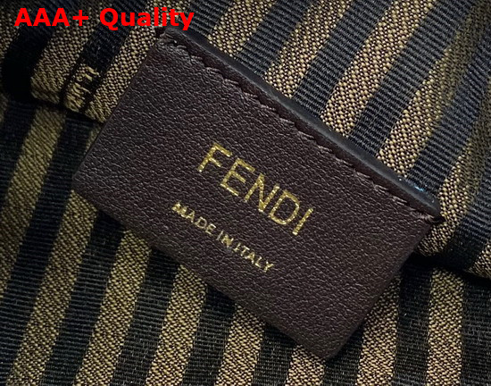 Fendi Tubular Shaped Mini Bag Made of Glazed Canvas with Blue and White FF Vertigo Graphic Print Replica