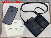 Fendi Two Pocket Mini Bag Black Calf Leather Replica