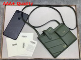 Fendi Two Pocket Mini Bag Green Leather Replica
