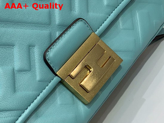 Fendi Upside Down Light Blue Leather Bag Replica
