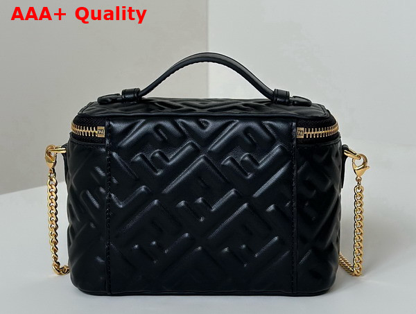 Fendi Vanity Black Nappa Leather Mini Bag with FF Motif Replica