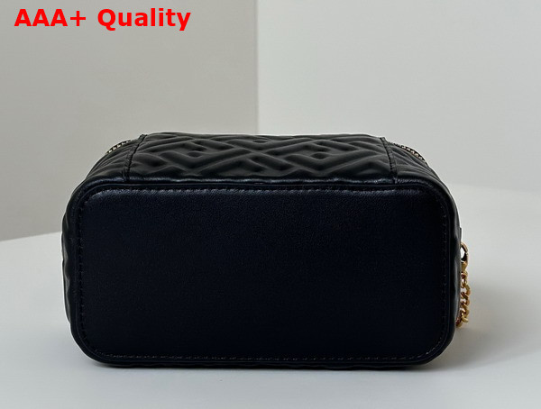 Fendi Vanity Black Nappa Leather Mini Bag with FF Motif Replica