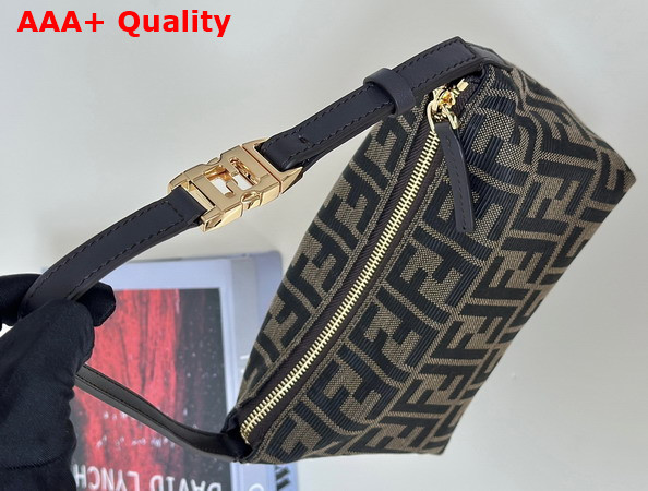 Fendi Vanity Pouch Small FF Zucca Jacquard Fabric Mini Bag Replica