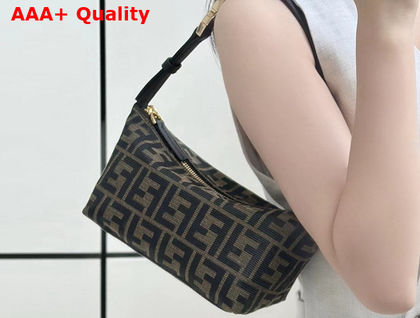 Fendi Vanity Pouch Small FF Zucca Jacquard Fabric Mini Bag Replica