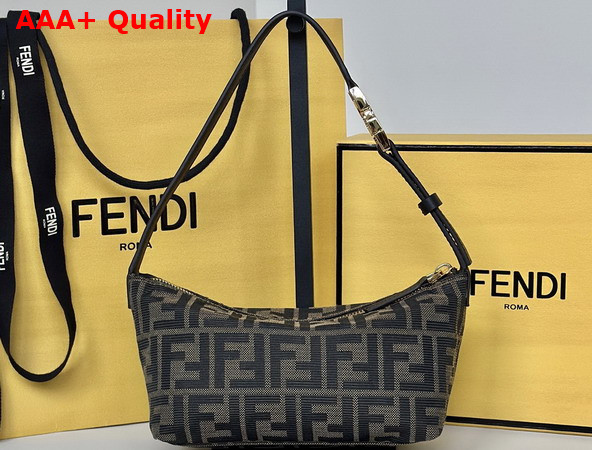 Fendi Vanity Pouch Small FF Zucca Jacquard Fabric Mini Bag Replica