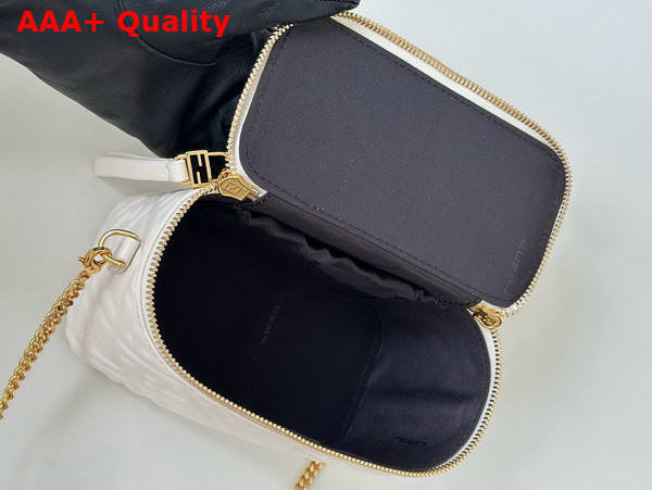 Fendi Vanity White Nappa Leather Mini Bag with FF Motif Replica