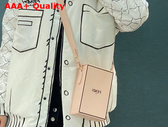 Fendi Vertical Box Pink Leather Bag Replica