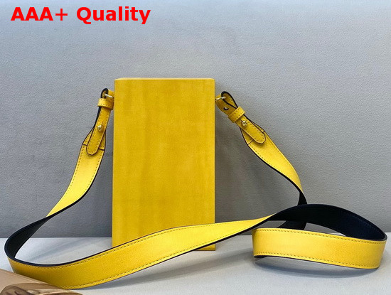 Fendi Vertical Box Yellow Leather Bag Replica