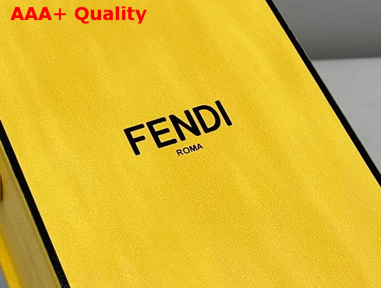 Fendi Vertical Box Yellow Leather Bag Replica