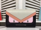 Fendi Wallet On Chain in Black Leather with Inlays For Sale