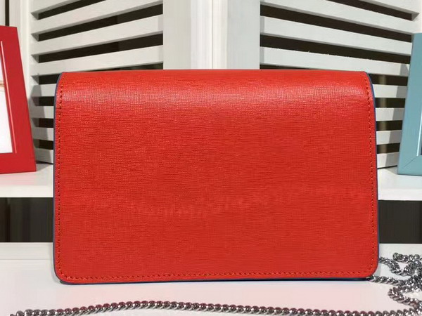 Fendi Wallet On Chain in Blue Leather with Inlays For Sale