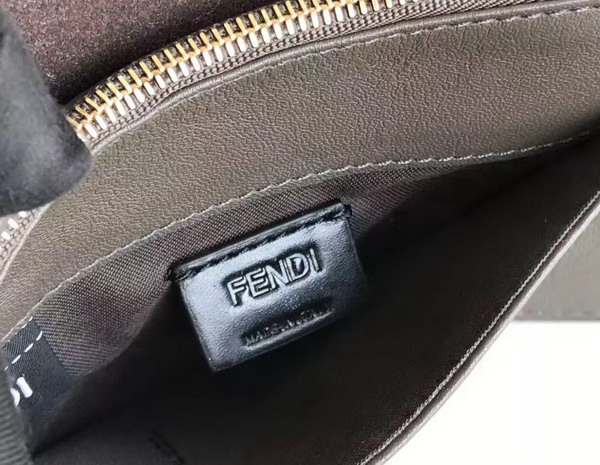Fendi Wallet On Chain in Coal Coloured Leather with Multicoloured Studs For Sale