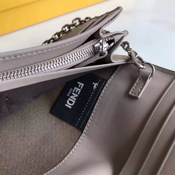 Fendi Wallet On Chain in Dove Grey Calfskin For Sale