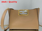 Fendi Way Medium Beige Leather Bag Replica