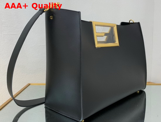 Fendi Way Medium Black Leather Bag Replica