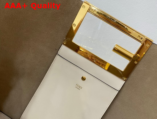 Fendi Way Medium White Leather Bag Replica