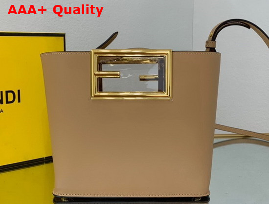 Fendi Way Small Beige Leather Bag Replica