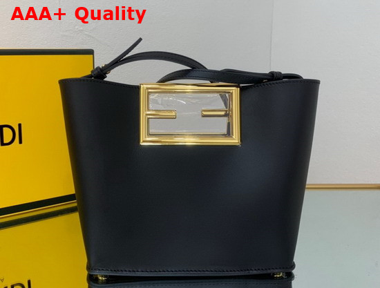 Fendi Way Small Black Leather Bag Replica