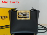 Fendi Way Small Black Leather Bag Replica