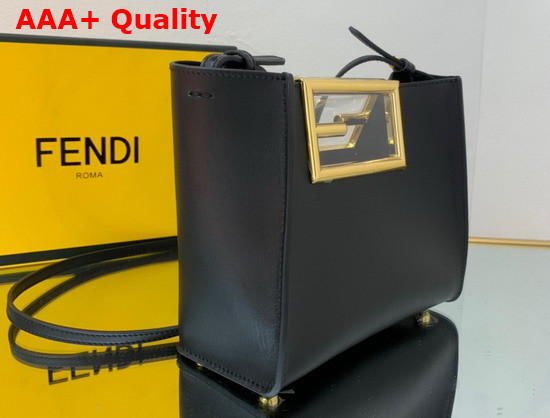 Fendi Way Small Black Leather Bag Replica