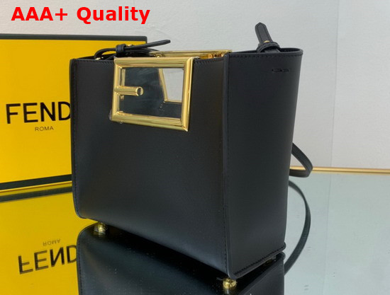 Fendi Way Small Black Leather Bag Replica