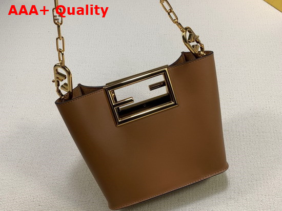 Fendi Way Small Brown Leather Bag Replica