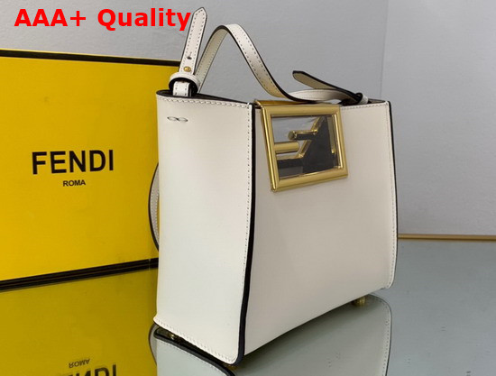 Fendi Way Small White Leather Bag Replica