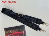 Fendi Woven Leather Shoulder Strap in Black Replica