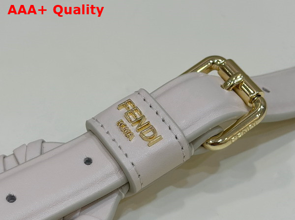 Fendi Woven Leather Shoulder Strap in White Replica