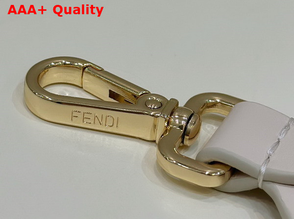 Fendi Woven Leather Shoulder Strap in White Replica